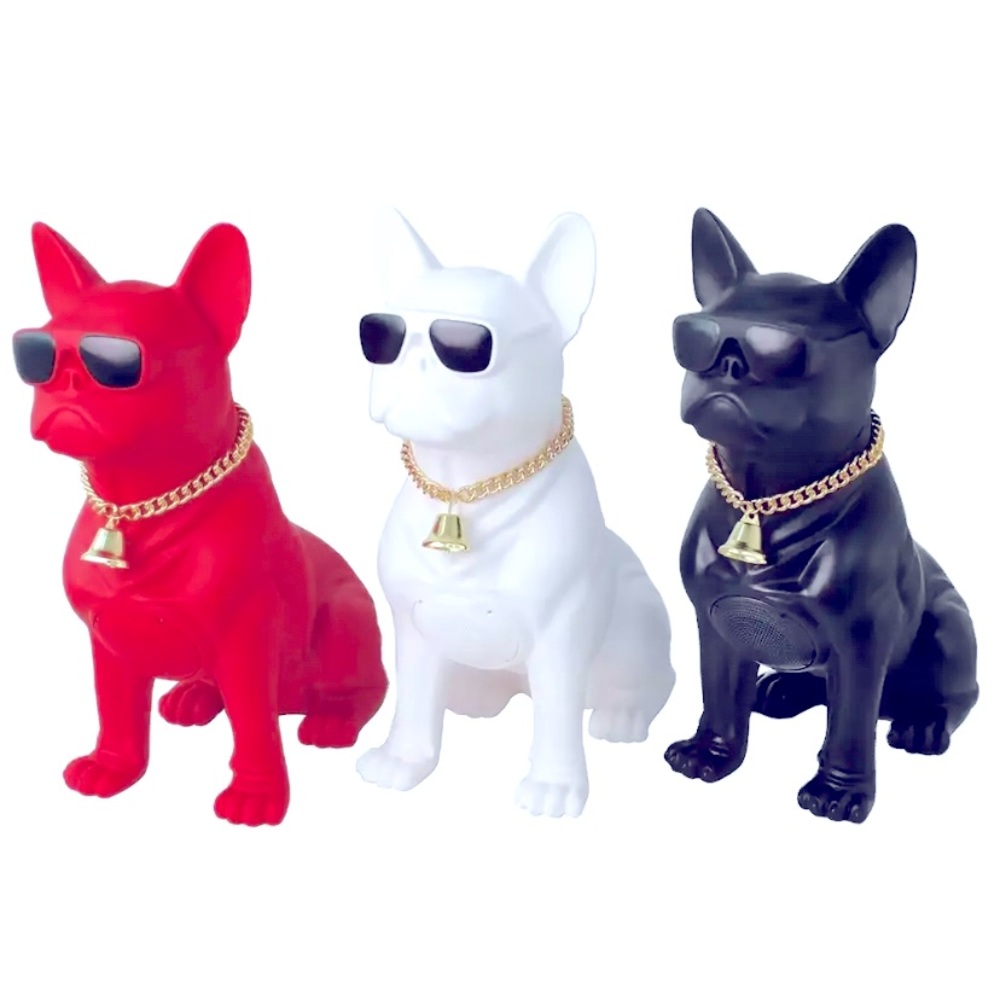 Hottest selling item bulldog terrier blue tooth speaker with bling and FM radio,